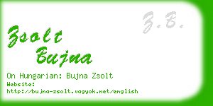 zsolt bujna business card